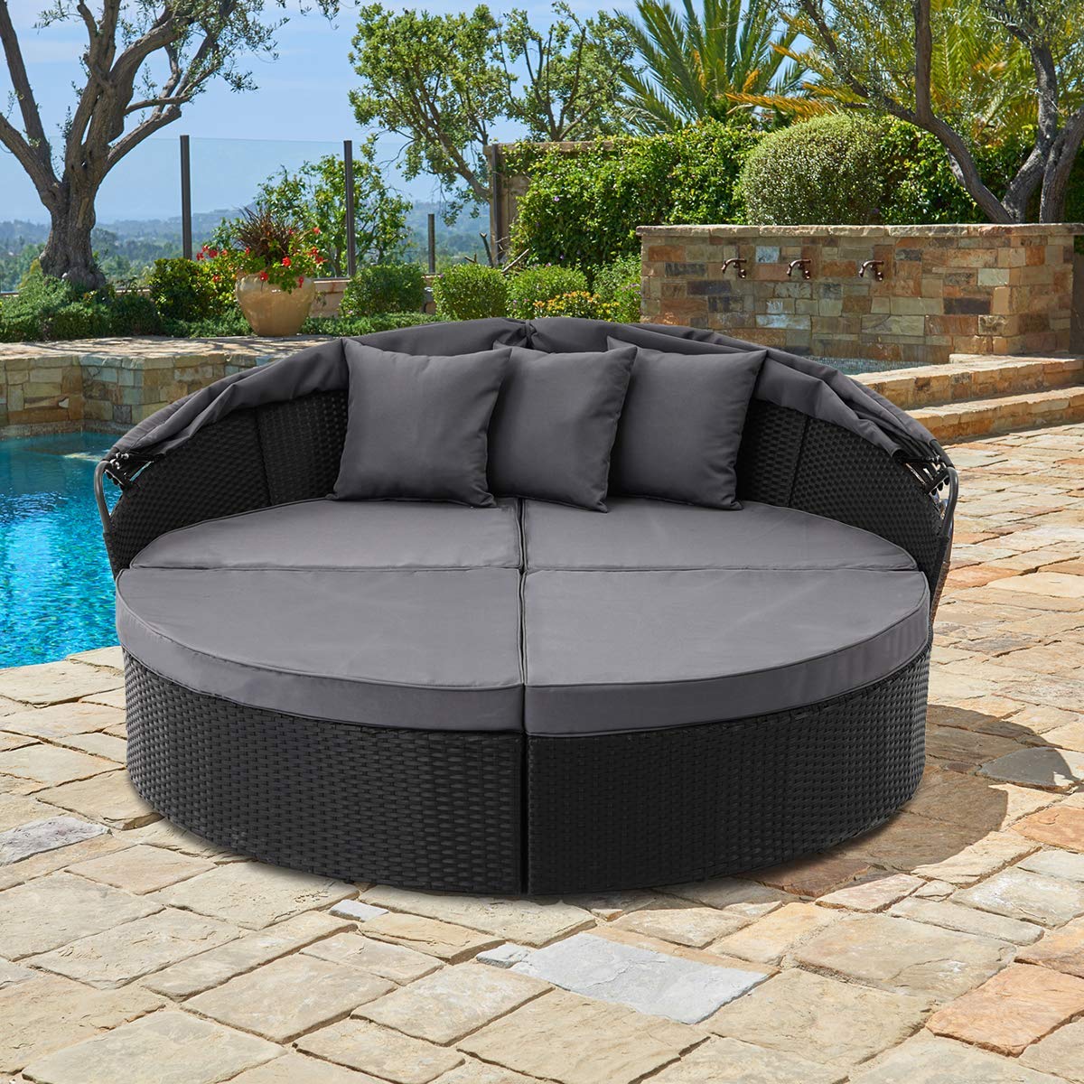 Outdoor Patio Round Daybed