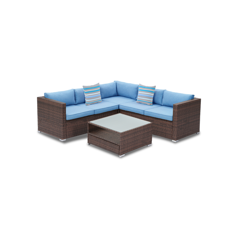 Outdoor Modern L-Shaped Sofa Set