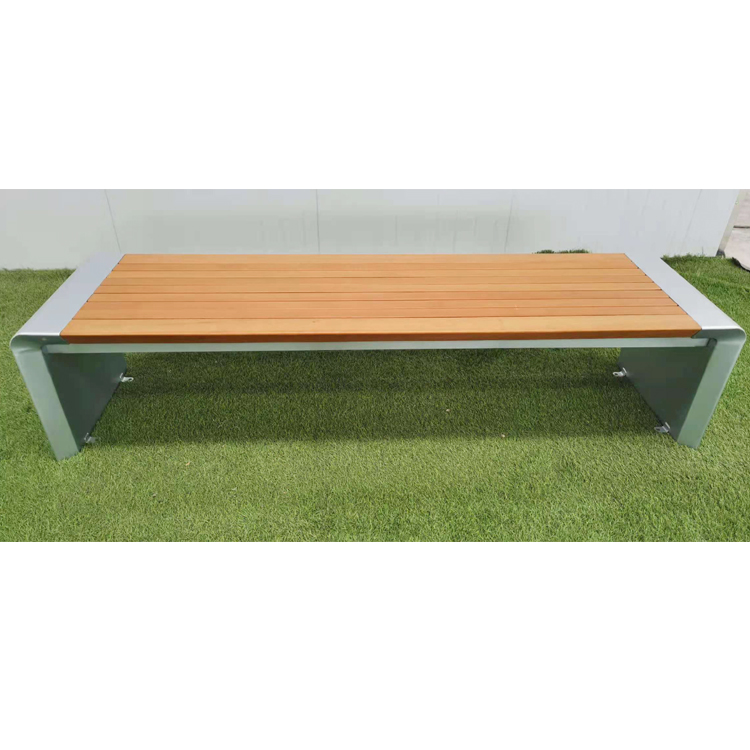 Backless Street Wood Bench Outdoor