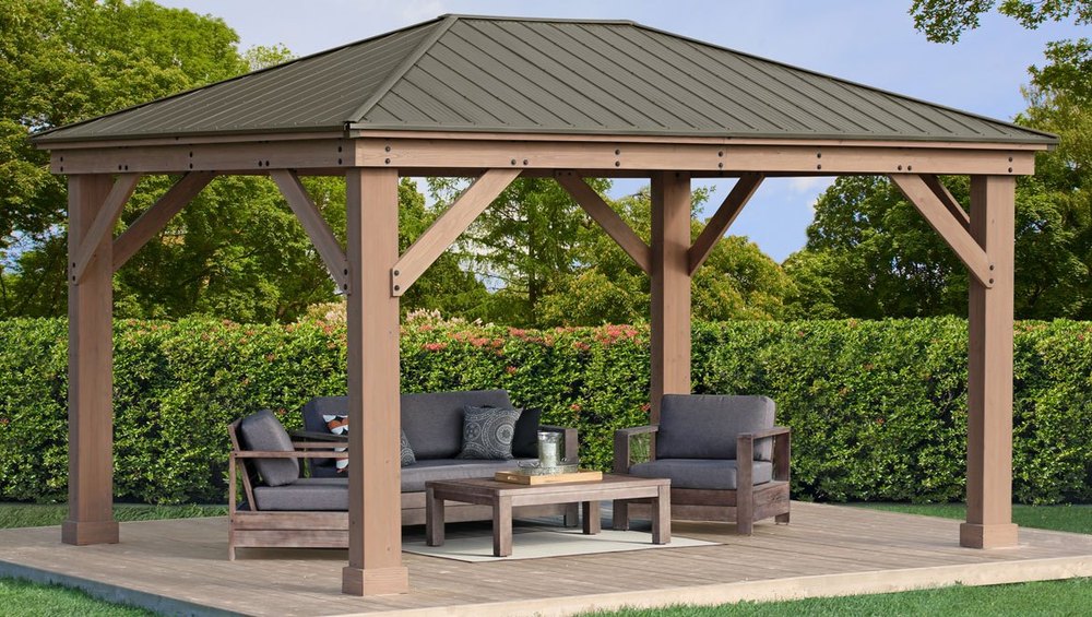 Pyramid Wood or Steel Gazebo