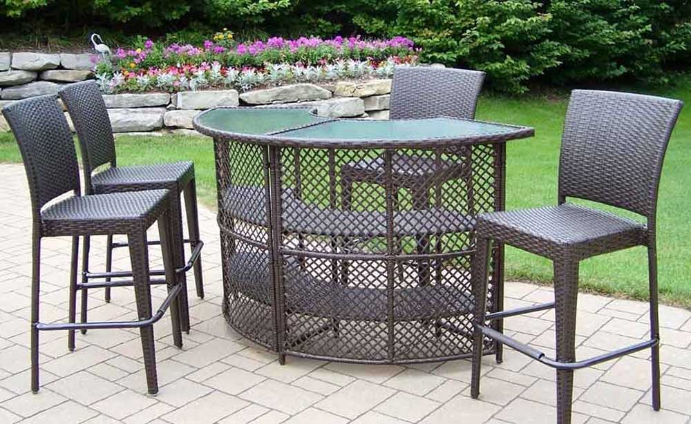 Crossweave Outdoor Furniture Bar Height