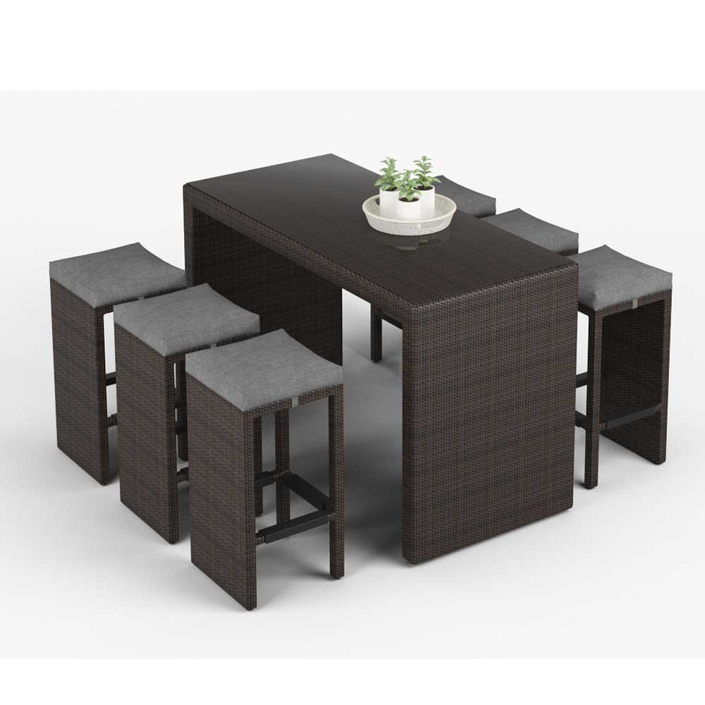 Crossweave Outdoor Bar Set