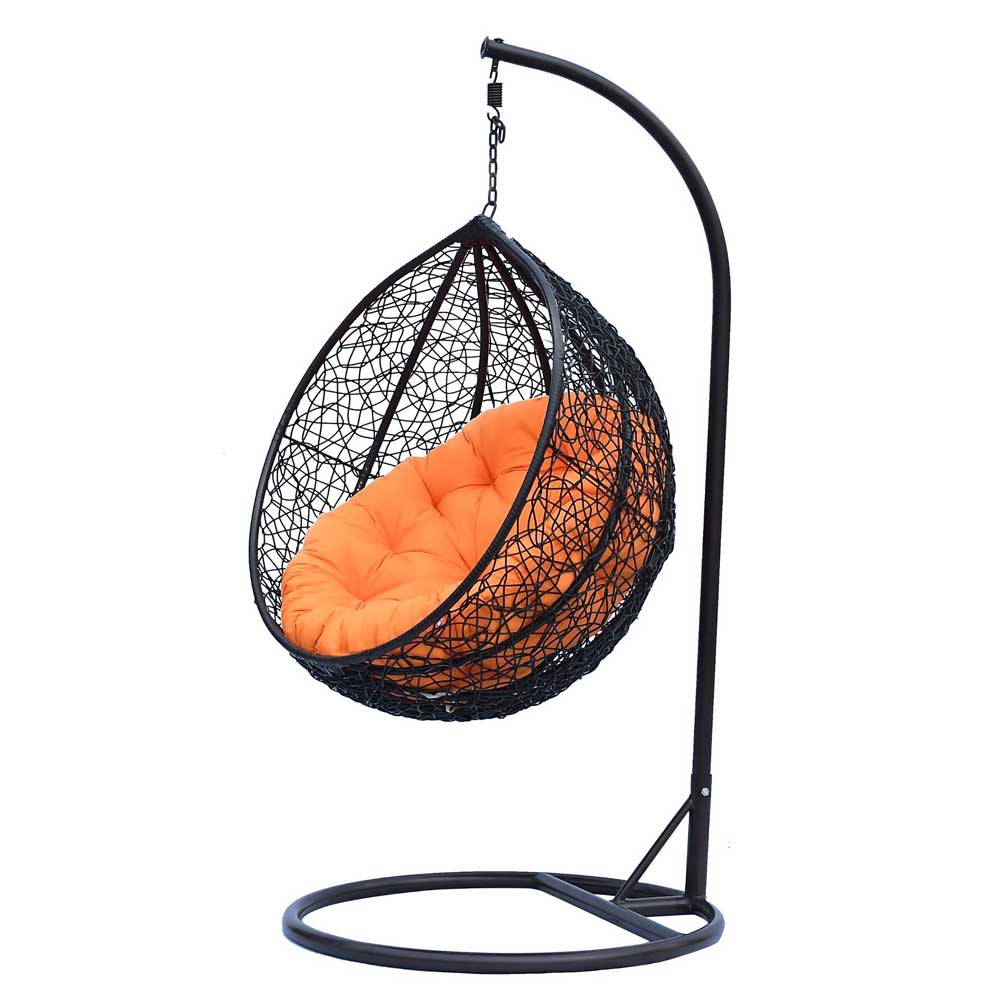 Outdoor Hanging Rattan Wicker Single Swing Chair