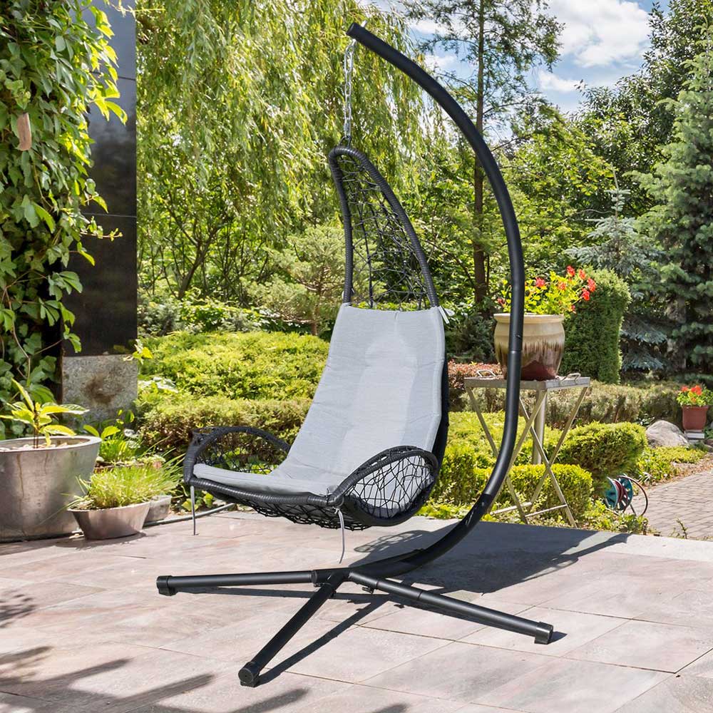 Crossweave Outdoor Hanging Chaise Lounge Swing Chair