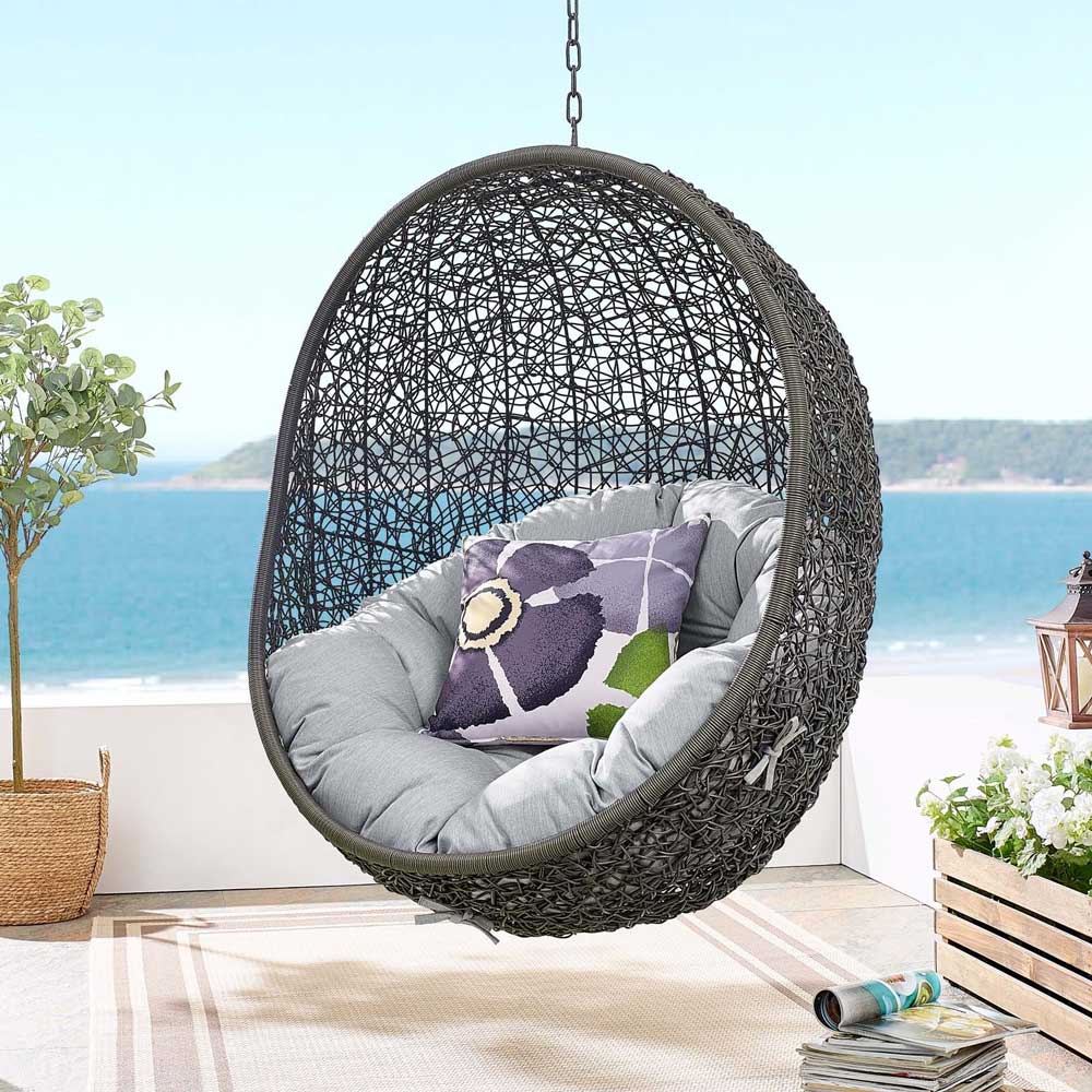 Wicker Rattan Hanging Swing Chair