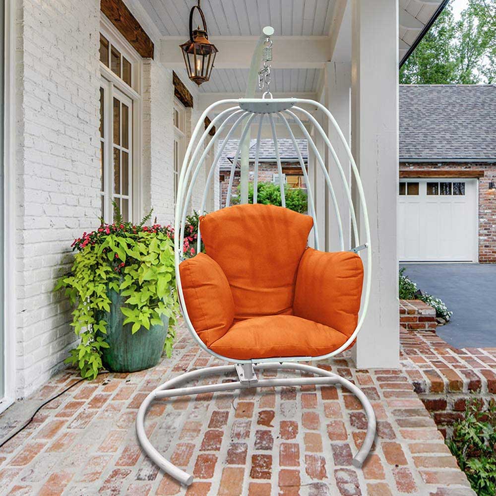 Outdoor Wicker Egg Hanging Chair with Stand