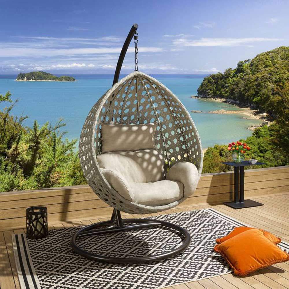 Crossweave Wicker Swing Chair