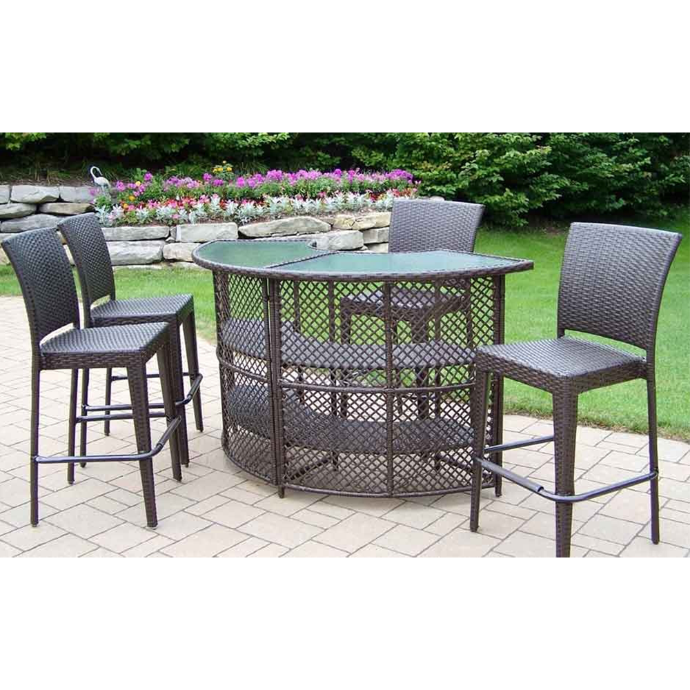 Crossweave Outdoor Furniture Bar Height